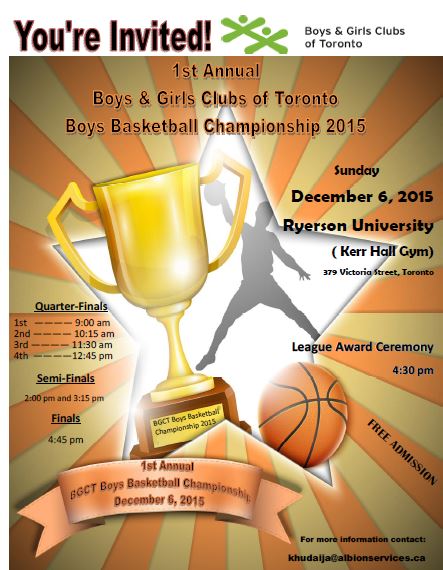 BGCAlbion's tweet photo. @BGCC@BGCT JOIN US on DEC 6 @ RyersonU for BGCT1st Annual Basketball Championship 2015! https://t.co/uRJYLT0twe