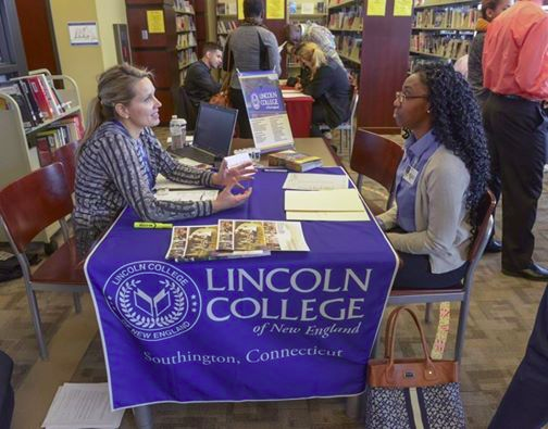 LCNESouthington's tweet photo. #LCNE #admissions meets students @ Putnam Vo. Tech. Academy's #GearUp #Collegefair @SPS_Mass https://t.co/h6TuFSpy9o https://t.co/O0gTca1Qeb