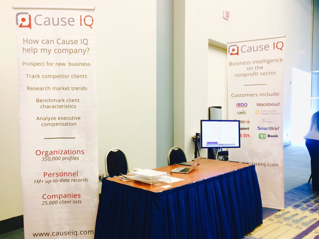 CauseIQ's tweet photo. Cause IQ is at the #GWSCPA symposium with @JoshHurd, meeting so many awesome #CPAs, #bankers, and #financial folk! https://t.co/Xnl7W3msSM