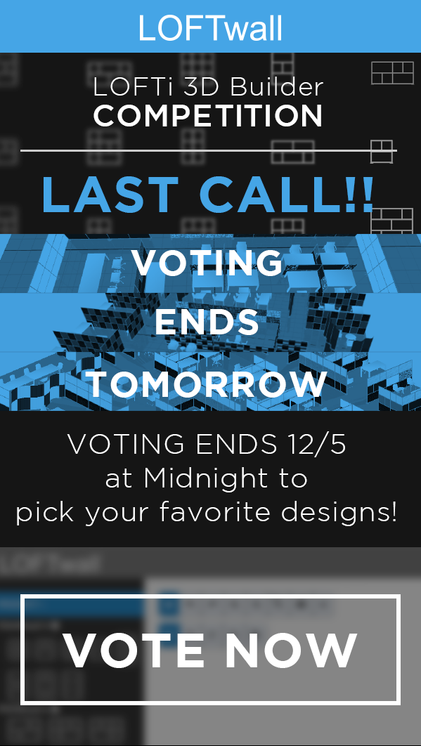 Loftwall's tweet photo. Make your vote count in our LOFTi 3D Builder #DesignARoom competition, click on link #Design
https://t.co/6ttGQjQv4x https://t.co/t565FDXBwe