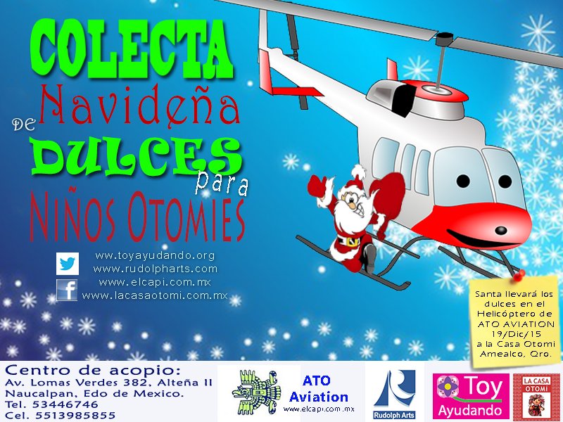 Helicóptero....Listo
Santa ........ Listo
DULCES........ ¡ AÚN NO !
¿Te gustaría ayudarnos con un poco de dulces?