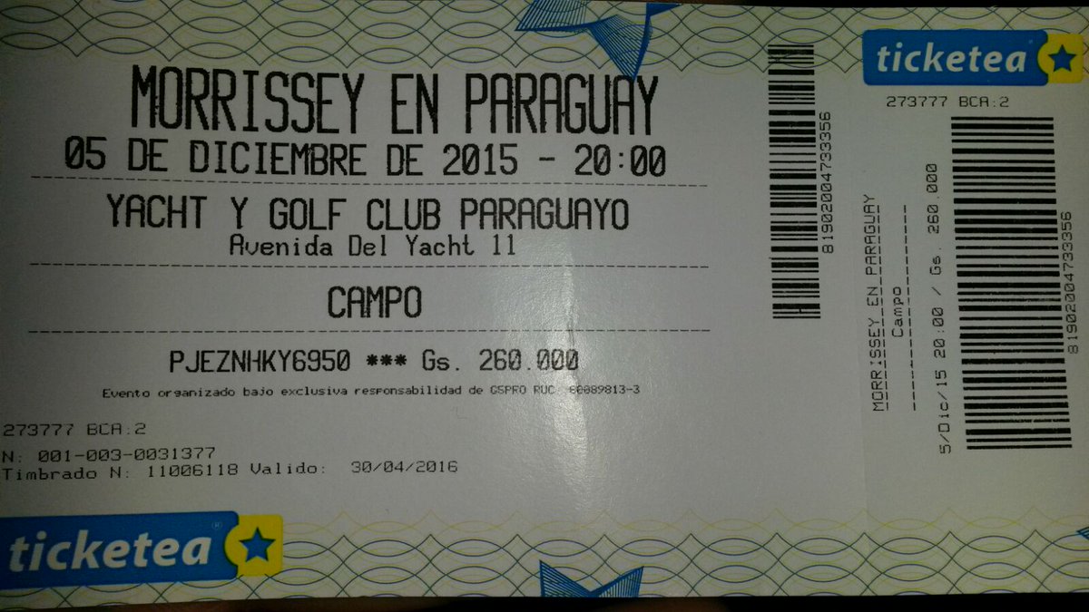 sebacabrera94's tweet photo. 2 entradas para Morrissey a 450! Se agradece el RT https://t.co/mo8TXwgxP5