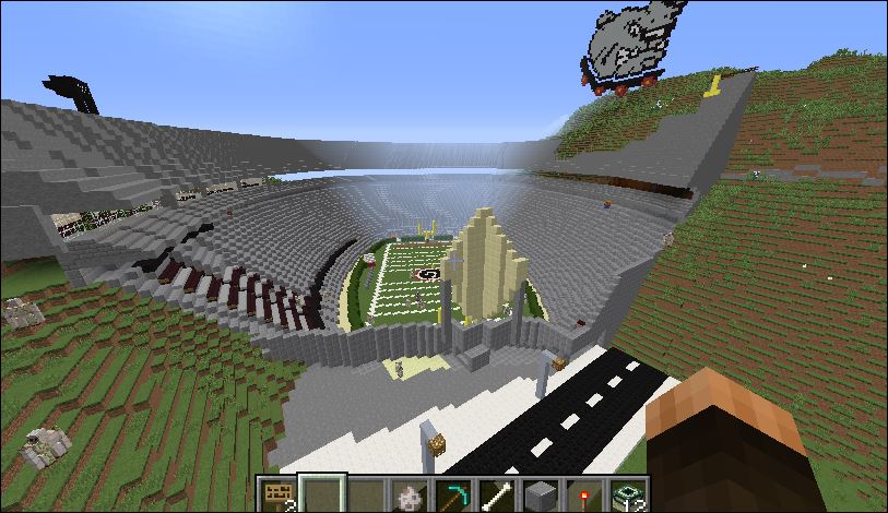 Uga On Twitter Ever Wonder What At Minecraft Sanford Stadium