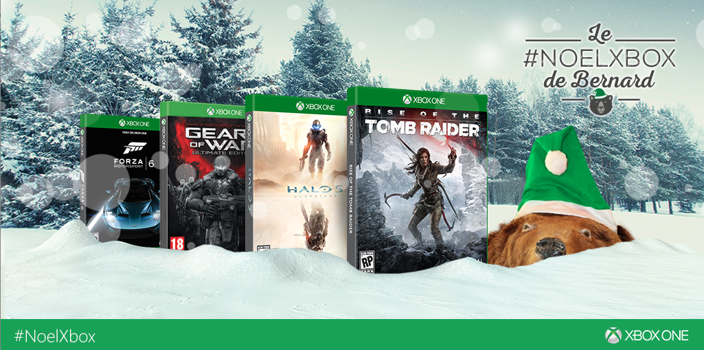 XboxFR's tweet photo. RT et tweet #NoelXbox et #Bernard pour tenter de gagner ces 4 jeux de la hotte de @Bernard_Xbox ! 🐻 https://t.co/FE2UVgRIpp