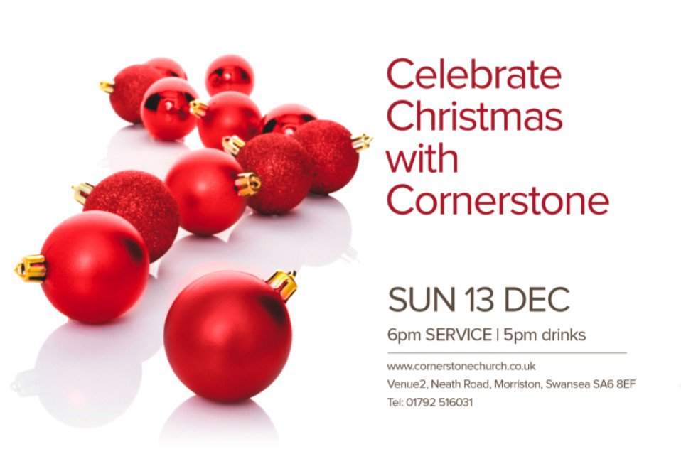 You are invited to come and celebrate Christmas with us at <a href="/venue2_CS/">venue2 Cornerstone</a> a week tomorrow, 5pm for drinks, 6pm service.