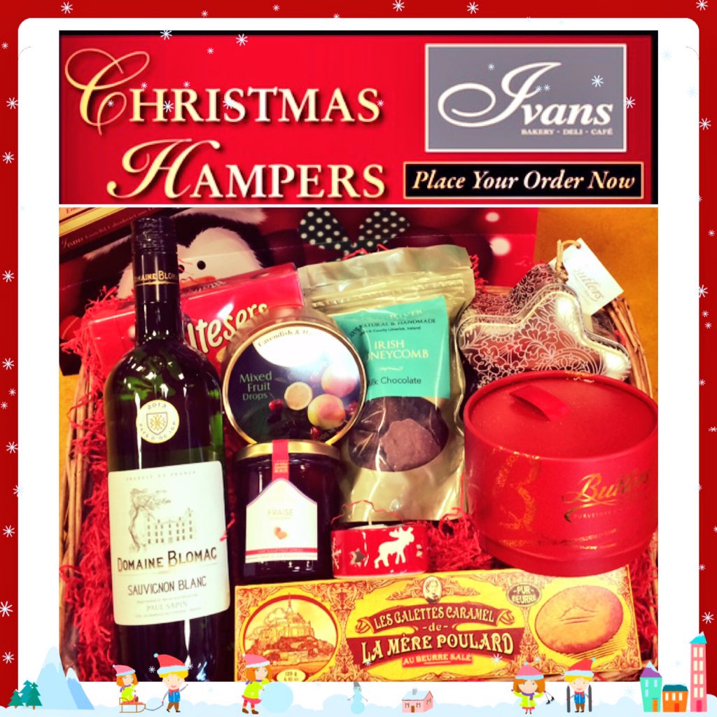 ivansbakerycafe's tweet photo. A reminder of our beautiful hampers in store... I see lots of @MoonriverC and @ButlersChocs 😍👌🏻#ivans #hampers https://t.co/diKfyhR7w5