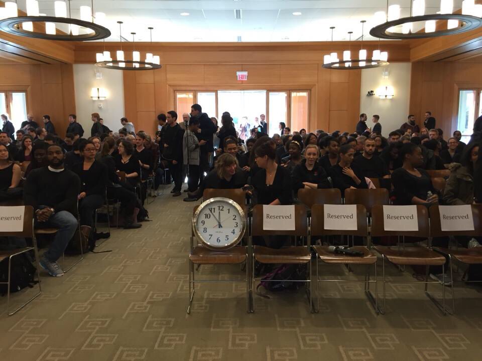 RoyallMustFall's tweet photo. The HLS community is here in black. It's time to end systemic racism. #HarvardLawProtest #BlackonCampus https://t.co/7jQsgcwNQT