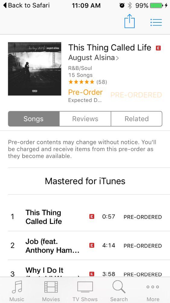 MsBrwnSkinQT's tweet photo. Duh !! #TTCL 12/11 😍... Fav's Dos Album 🙌 #AlsinaNation @AugustAlsina https://t.co/Pz4gFY3kH3