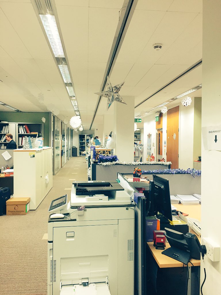 PMgradsBham's tweet photo. It's starting to look a lot like Christmas at the Birmingham Office https://t.co/UOjy6fg6CR