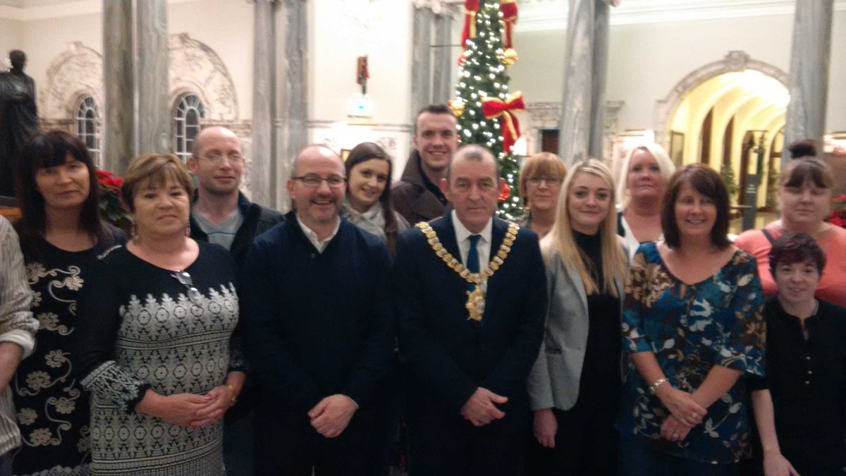 nihecommunity's tweet photo. Delivering Christmas cheer with @belfastcc mayor Alder Carson and @CHNI2015 for #HAW2015 tea. https://t.co/TqiDuz3UCD
