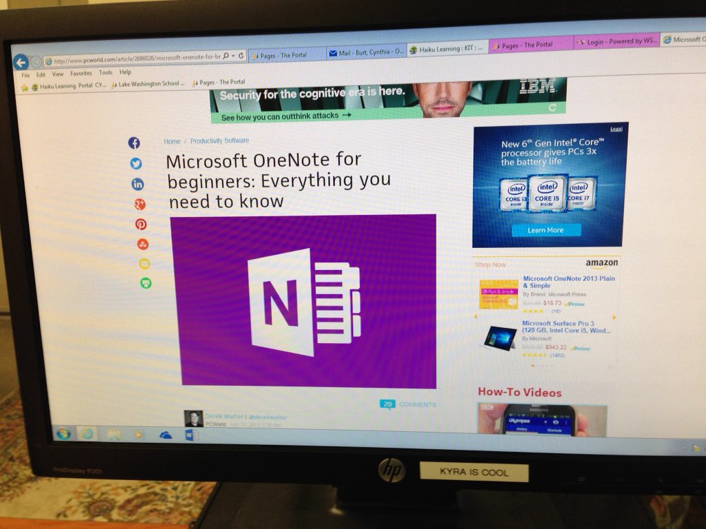 Cyburt64's tweet photo. #SPUedtech determined to regularly use OneNote with students.Meeting with fellow teacher today to make active. https://t.co/yGdit4tUjn