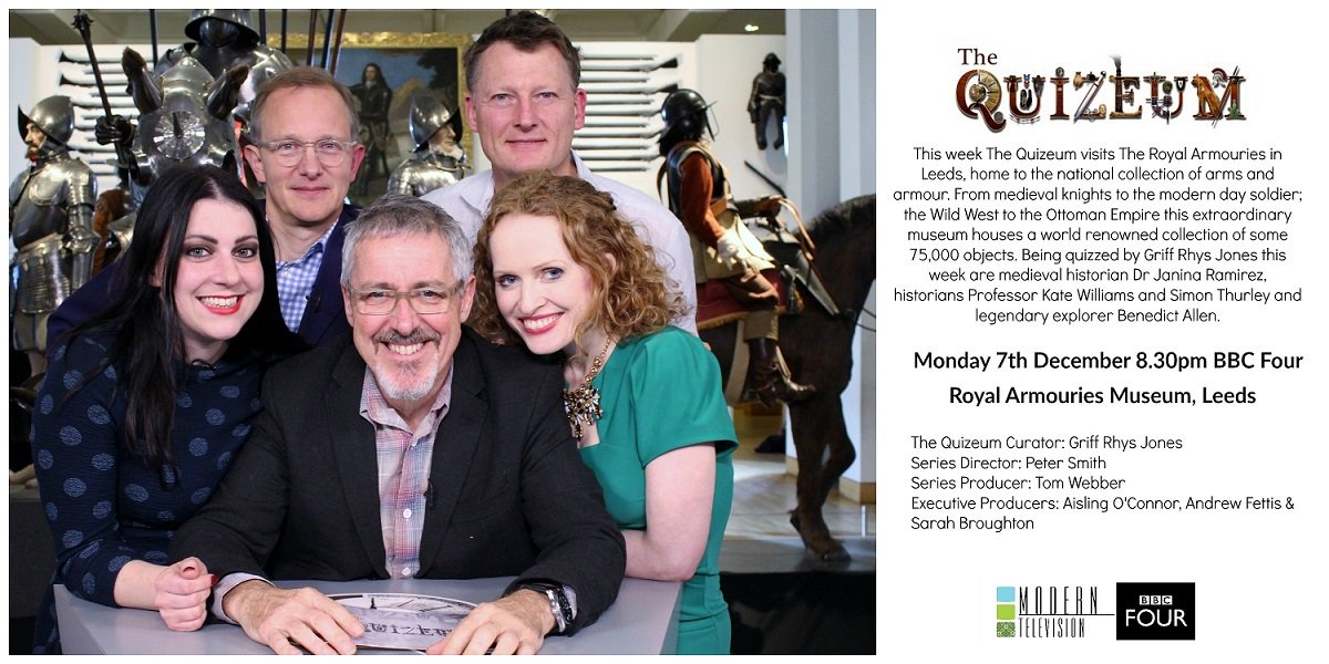 Quizeum's tweet photo. The @Quizeum, tonight on BBC Four at 8.30pm from @Royal_Armouries Leeds https://t.co/t6Altxx8mb