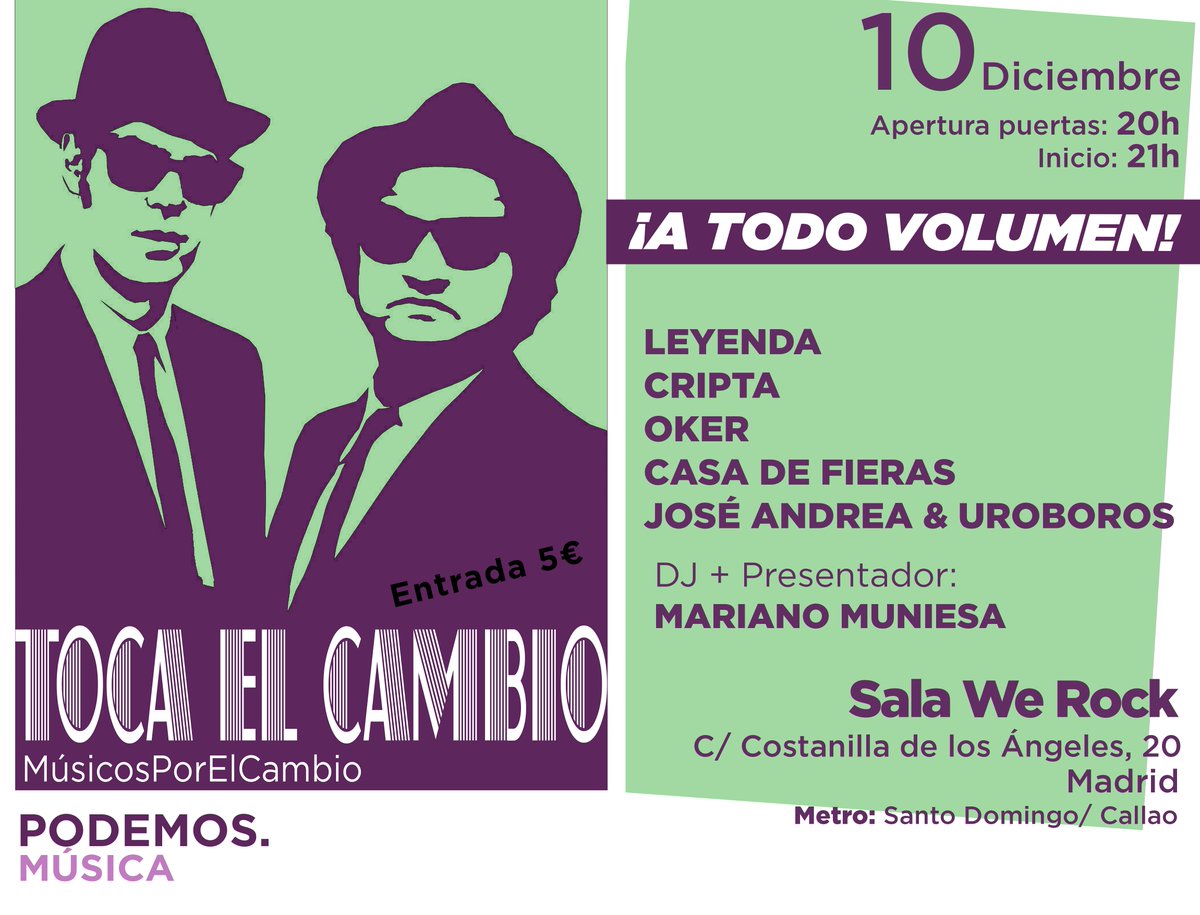 OtraMiradaRock's tweet image. Concierto... Toca el cambio. ¡A todo volumen!