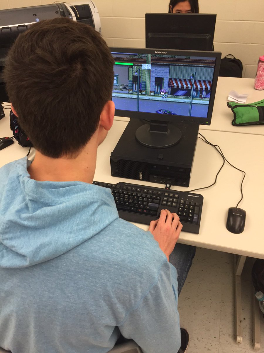 StFrancisCCSD's tweet photo. Playing student-created video games in class today. In grade 10?
This could be you next semester. #CTS #Robotics10 https://t.co/Esq1fDi0ay