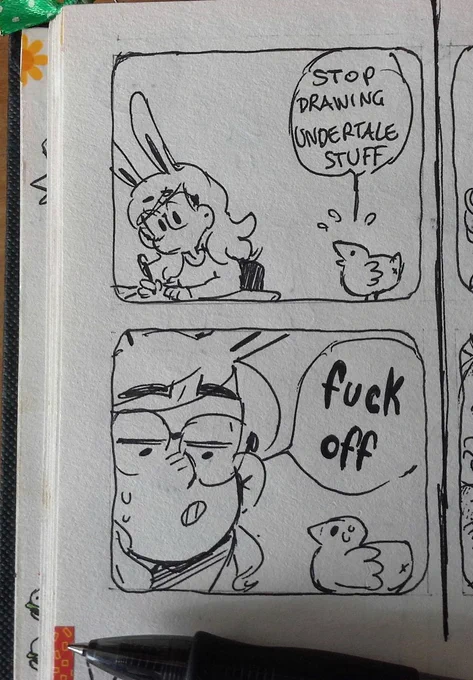 ME? Stopping drawing Undertale?? Not today for sure
#comic #doodle 