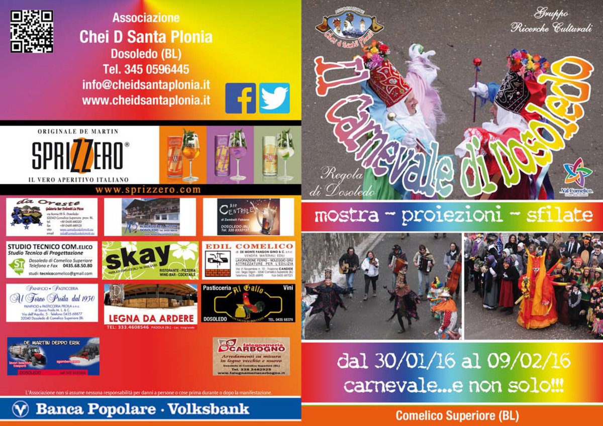 chei_d_s_plonia's tweet photo. Arriva Natale ma noi siamo già sintonizzati un po' più in là... Il Carnevale di Dosoledo dal 30/01 al 9/02! #siateci https://t.co/qkPAImopna