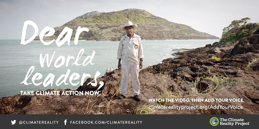 ClimateReality's tweet photo. This is our moment to make history. Are you ready to change the world? Add your name: https://t.co/anQWyxZ0bb #COP21 https://t.co/7zpdHxF5XO