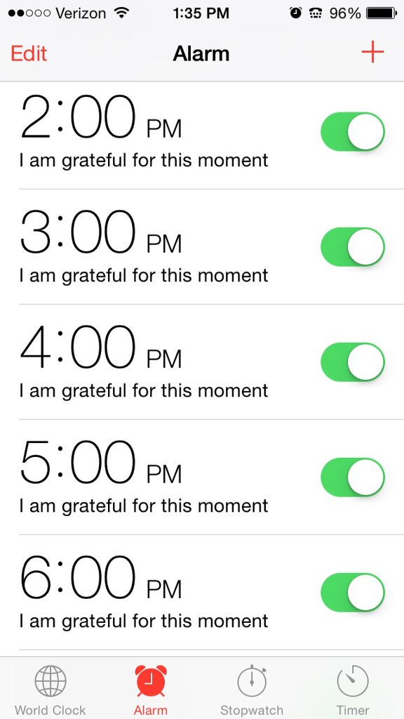 My alarms that I set for today✌day 11🌌 #maycausemiracles @GabbyBernstein