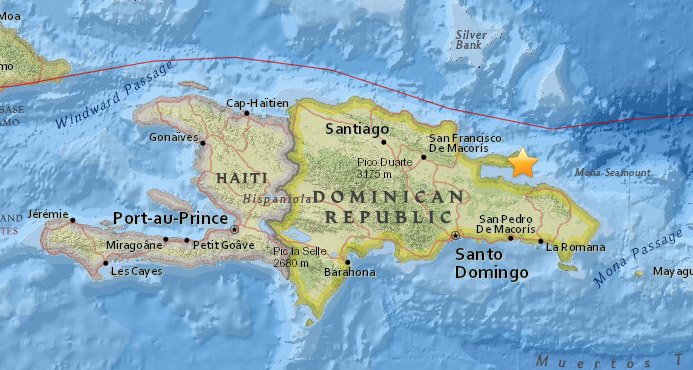 DiarioLibre's tweet photo. Temblor de 4.6 se siente en República Dominicana. Epicentro a 16 kilómetros al este-noreste de Samaná. https://t.co/gnqYpo7t7O