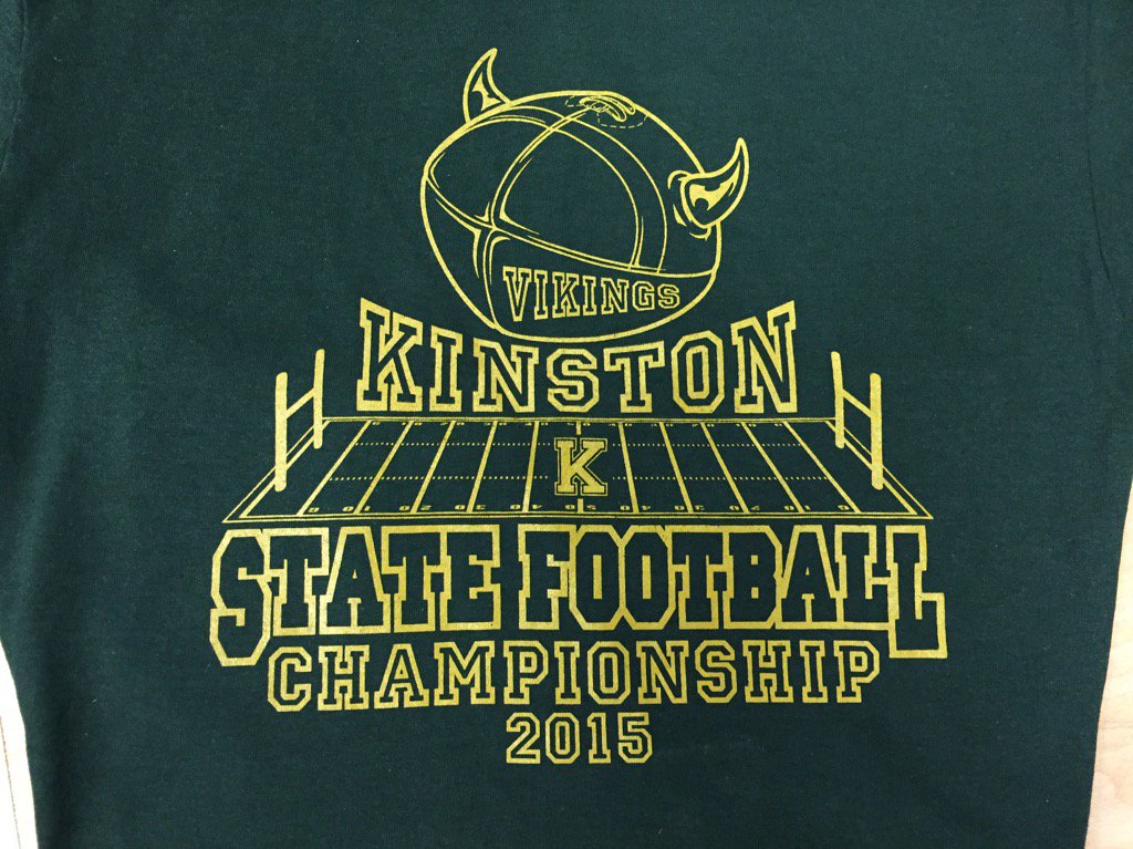 Kinston High Football shirts printed just in time for the State Championship game