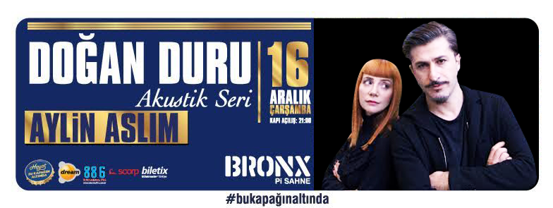 radyogusto's tweet image. Doğan Duru ve Aylin Aslım 16 Aralık Çarşamba  @BronxPiSahne 'de RT eden iki kişiye çift kişilik davetiye hediye!