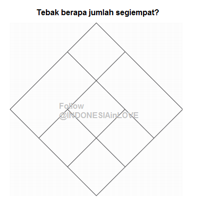 INDONESIAinLOVE's tweet photo. TEST IQ : Berapa Jumlah Segiempat dibawah ini? #Tebakan https://t.co/KYyDCmsqND