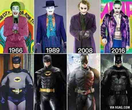 How batman and joker have changed over the years