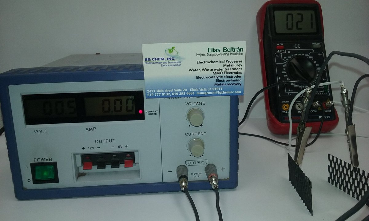 Electrochemistry. Simple, easy. Power supply,  conductor, electrodes, what is your trouble?electroremediation.com