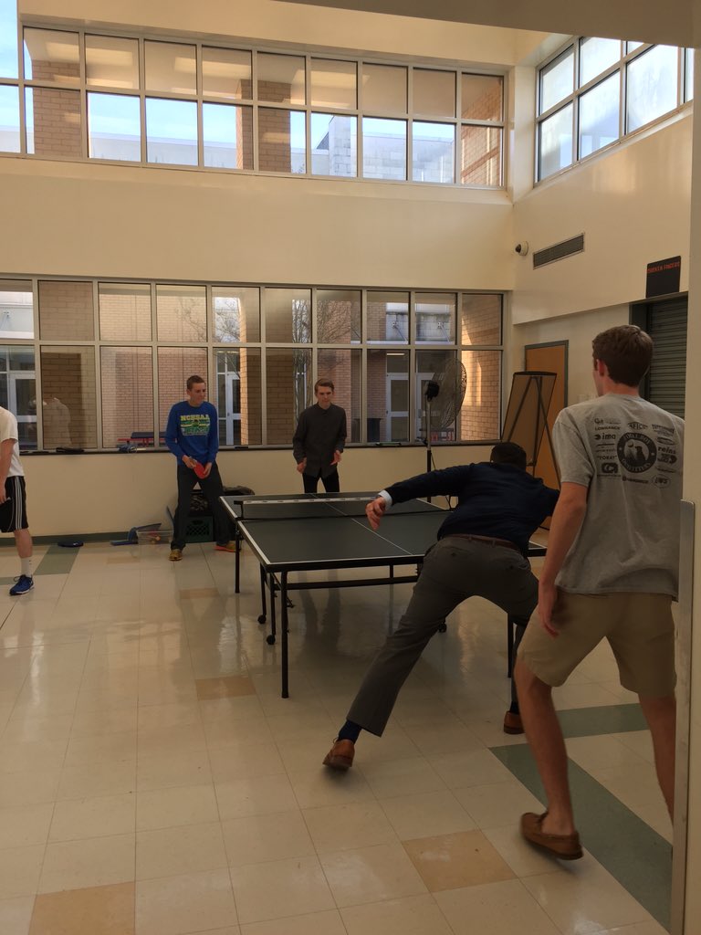 CCSMrKim's tweet photo. The big man joined us for Table Tennis Club today. #teamjolley @NCHSTableTennis https://t.co/YHLe8iemdT