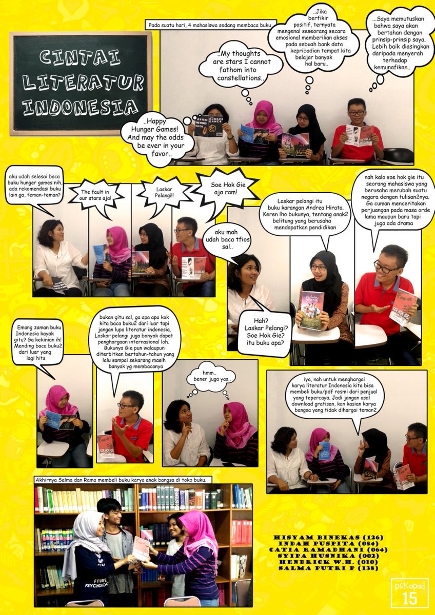 Emg cm novel internasional yg bs maju? 
Yuk, cintai literatur Indonesia!📖
#kwnpsiunpad #komikcintaindonesia