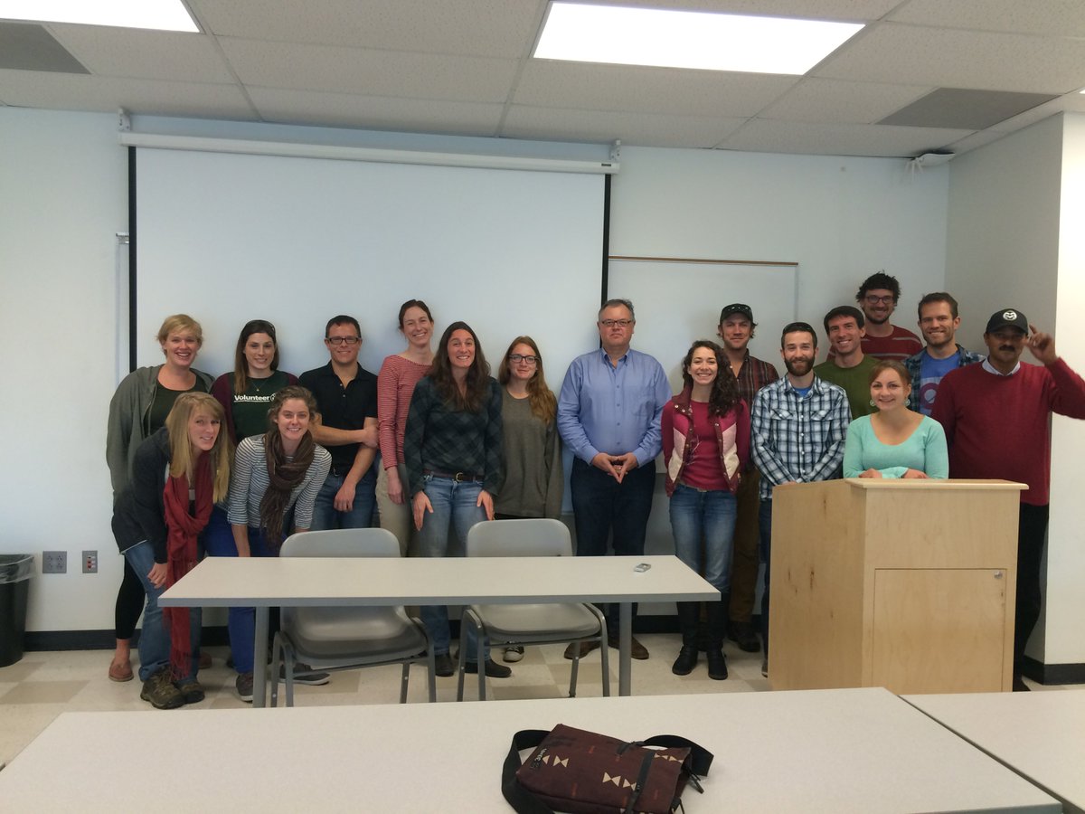 ProfVonfischer's tweet photo. @SOGES_CSU Thanks to Ass't Dir Peter Backlund for his #COP21 guest lecture in our #CSUGDPE Ecosystem Ecology class! https://t.co/AxHDCqlFaO