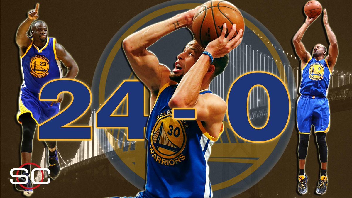 SportsCenter's tweet photo. The streak lives on! Warriors survive in double overtime, defeating Celtics, 124-119. https://t.co/j4C97w14qp