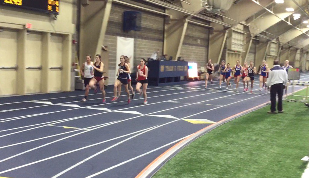 Start of the women 1 Mile race featuring Lorena Martin and Hannah Savage kicking off their season opener. #niutrack