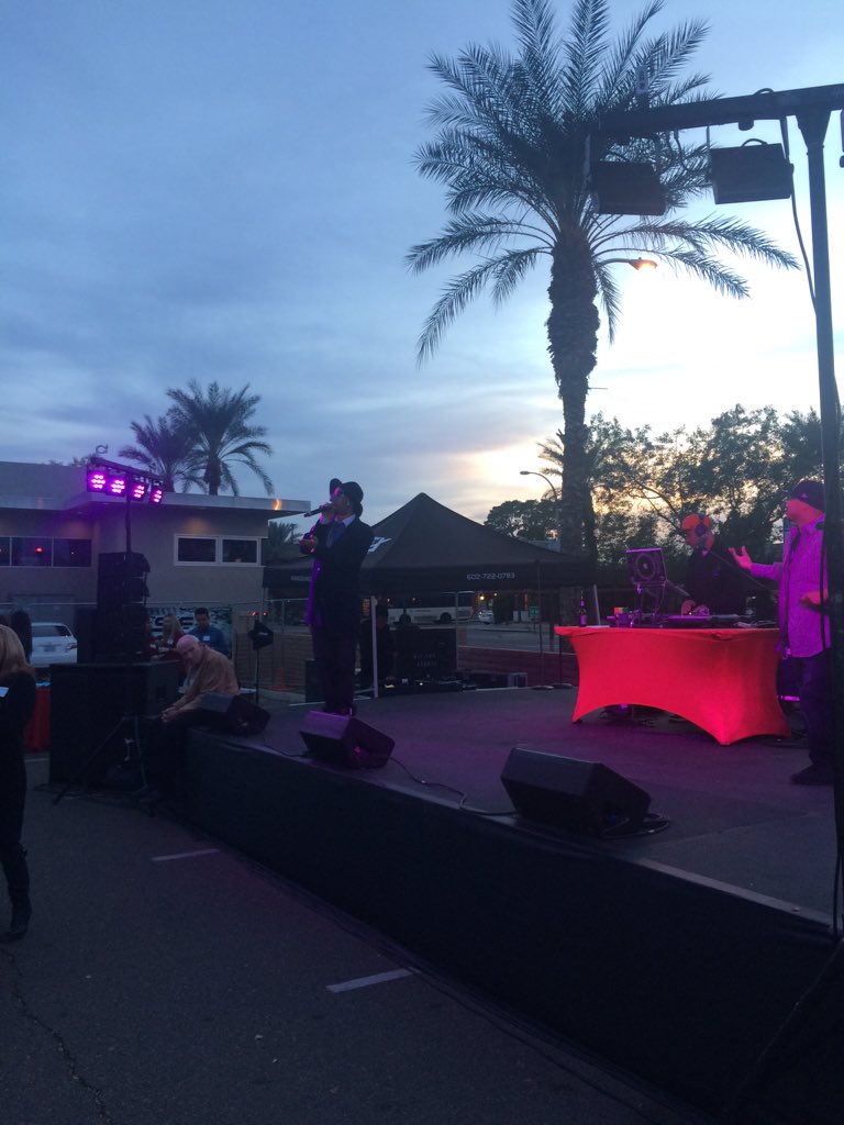 OMGrisham's tweet image. Digital Underground in Scottsdale. Best part is the elderly gent sitting on the stage. #NotIntoIt