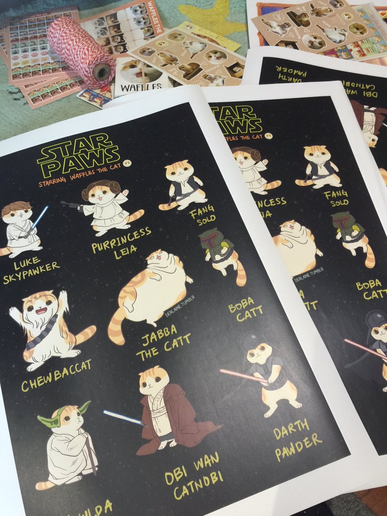 WafflesCat's tweet photo. Signing prints! Can't wait for @starwars !! #waitingyears https://t.co/vUoYjiqZgL