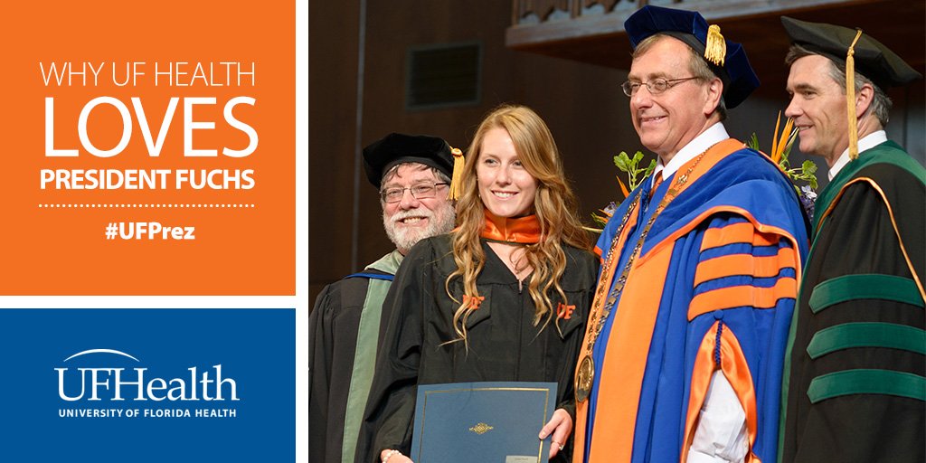 UFMedicine's tweet photo. Reason #210 we love @PresidentFuchs: He helped celebrate graduation for our latest class of Gator PAs. #UFPrez https://t.co/1NOvkD32S1