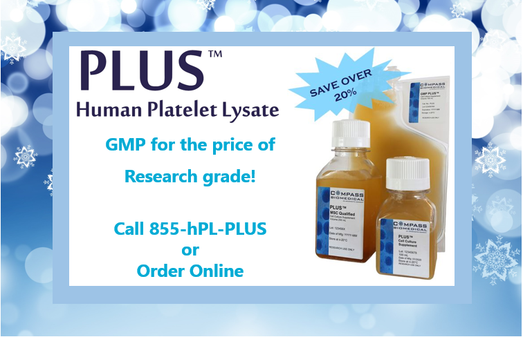 CompassBiomed's tweet photo. Get GMP for the price of Research grade through the end of the year! https://t.co/gjuyeRh3ZS https://t.co/xgmI73TYn8