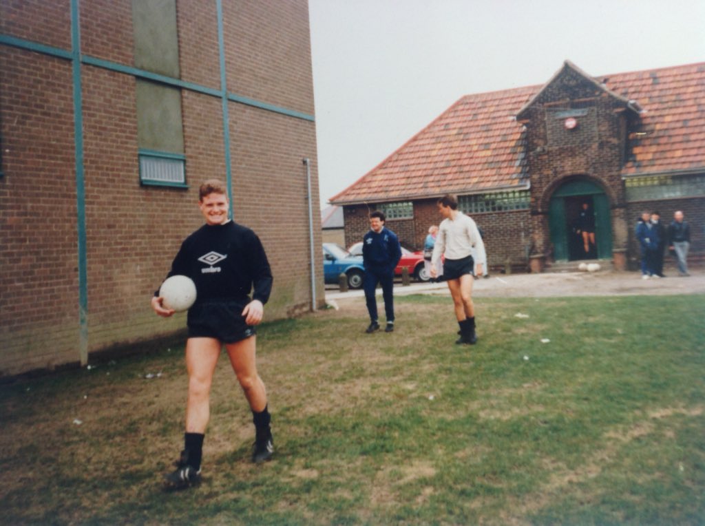 old_toon's tweet image. Great picture of @gazza8gascoigne which I took at Benwell training ground #nufc #thfc #rfc