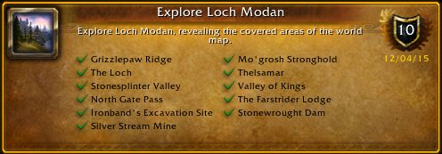 wulfdane's tweet image. I just earned the [Explore Loch Modan] Achievement! #Warcraft