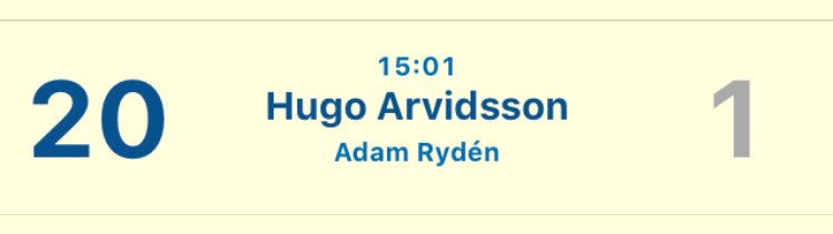 adamryden's tweet photo. Ett mirakel har skett, jag och @arvidsson_hugo gjorde poäng tillsammans! https://t.co/yspF3dhw8m