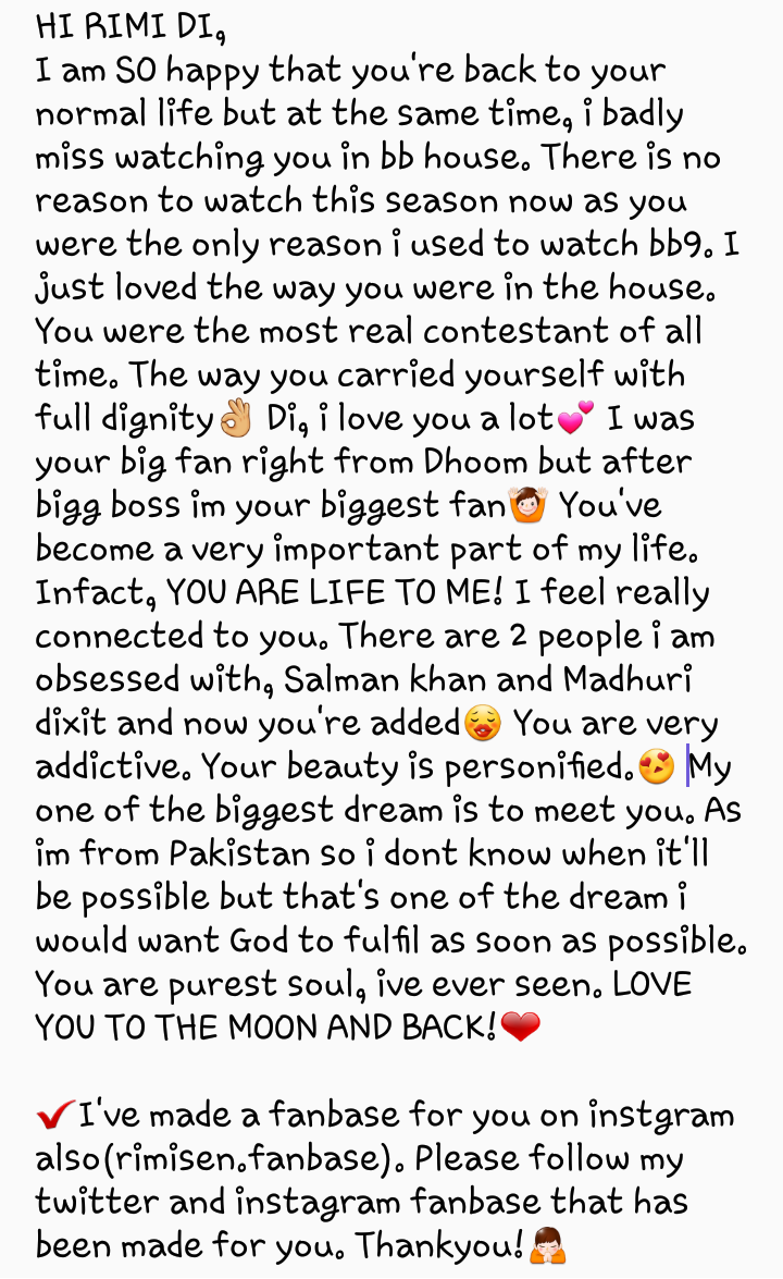 rimisen_fanbase's tweet photo. @SubhamitraSen
RIMI DI❤ I just wrote what you're for me and what i feel for you. DO READ, PLEASE🙏 Love you SO much💋 https://t.co/XJvKY3yWRe