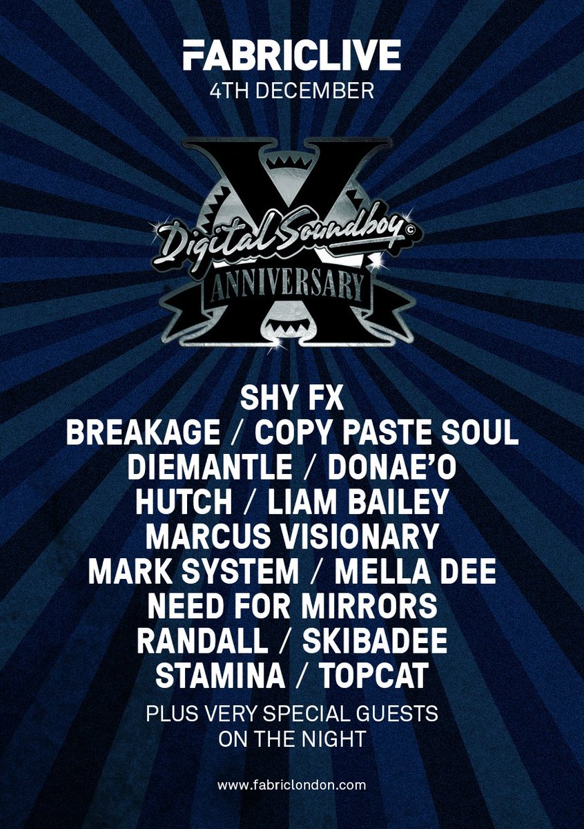 The final countdown is on! See you on the floor for one last time at <a href="/fabriclondon/">fabric</a> tonight from 2300.