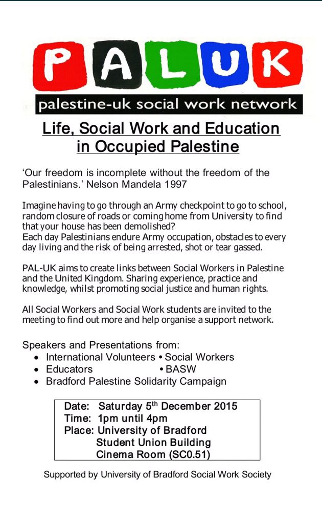 SocialWorkSocie's tweet photo. Great R2P opportunity tomorrow @bradforduniv #teambradford @BradfordUniSU https://t.co/4Uwa7pQwnS