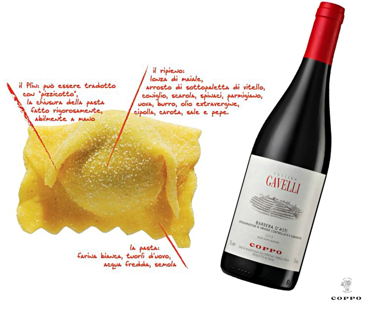 COPPO1892's tweet photo. Metti un #plin sotto l'albero! Sul nostro blog la ricetta di #LidiaAlciati https://t.co/DrUiOUjVE3 #gavelli #barbera https://t.co/n3roZiqEmT
