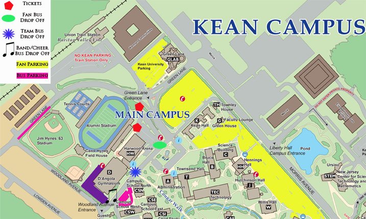 Kean University Campus Map