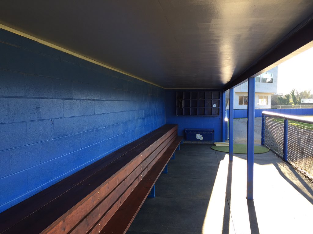 BaseballTwc's tweet photo. New dugout benches are near complete... https://t.co/mKRtIP2f8b