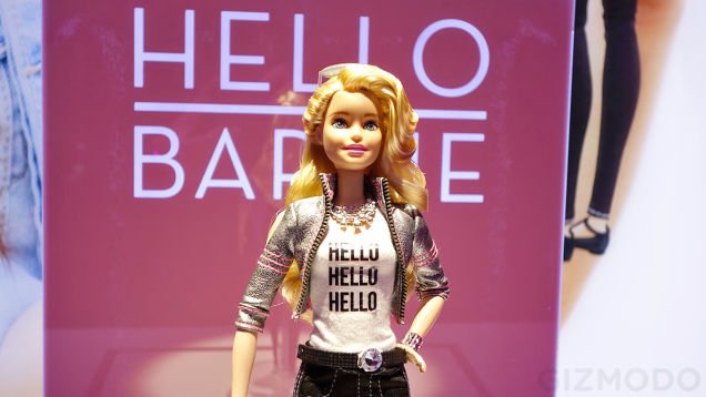 Gizmodo's tweet photo. Oh no, Hello Barbie might have exposed information about children to hackers https://t.co/LSi1Lvolhb https://t.co/WvA3mAEKQI
