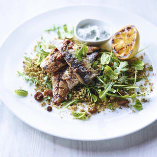 EmSimmo's tweet image. For dinner this evening... Griddled sardine, lemon and harissa salad. Yumm.  cookwithmands.com/recipes/griddl…
