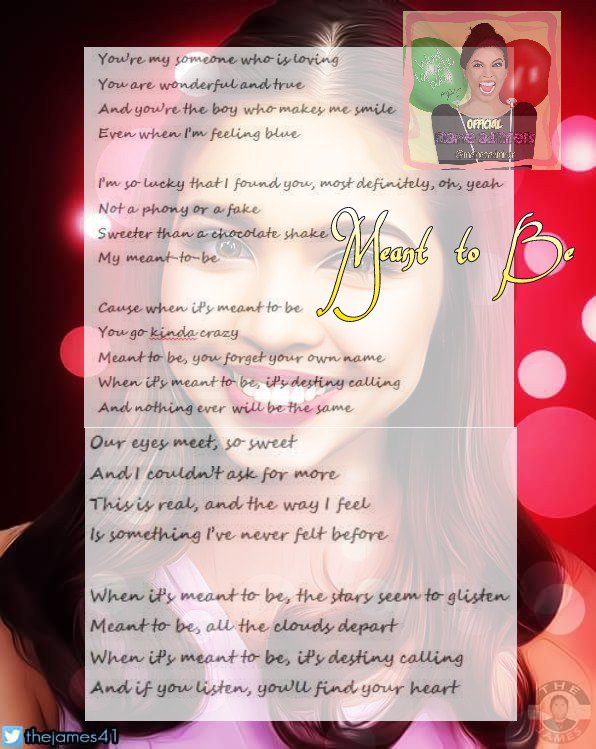 mainesadmirer's tweet photo. Bagay sa AlDub ang lyrics noh? 
Title:Meant To Be
©Teen Beach 2
Happy Saturday Aldub Nation! 
#ALDUBRendezvous https://t.co/kX4R9WC9dR