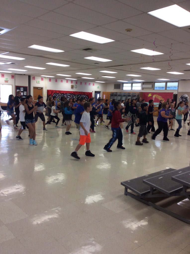 msaverell's tweet photo. Fifth grade Zumba Friday! Getting these kids moving! @ssiglerLPS @tashasdad77 @KatrinaSalas https://t.co/13f97eQ8Wo